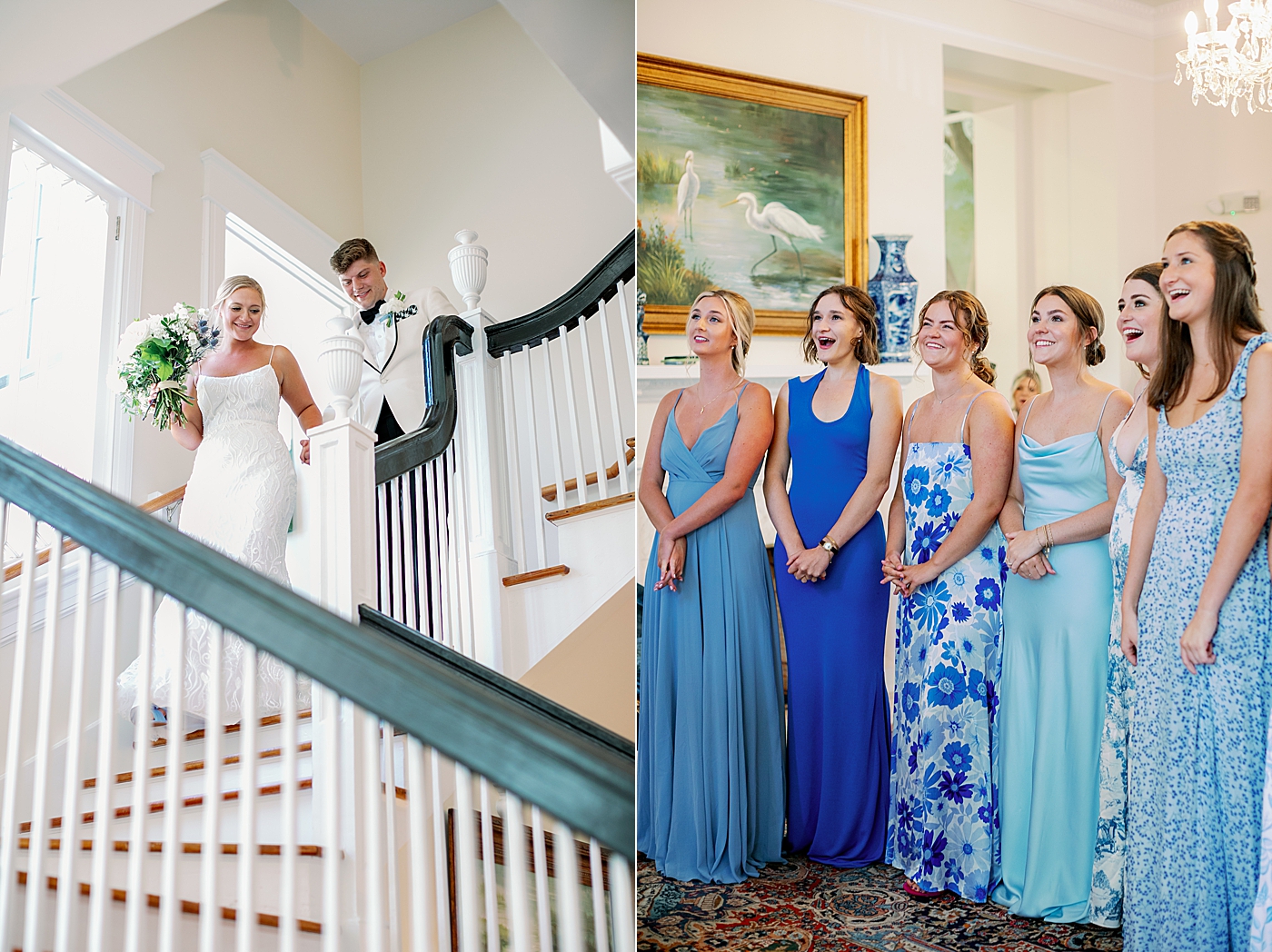 First look with bridesmaids | Images by Annie Laura Photography
