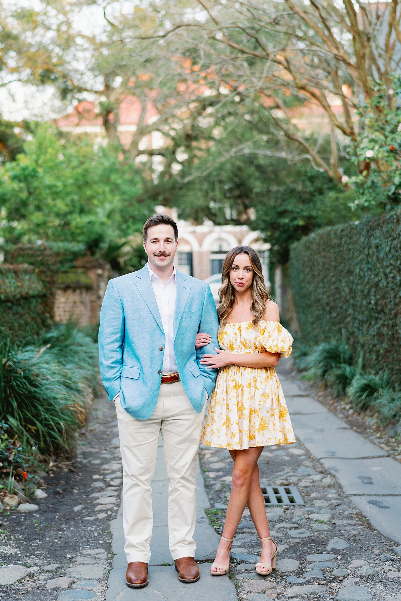 during their Charleston engagement session | Image by Annie Laura Photo